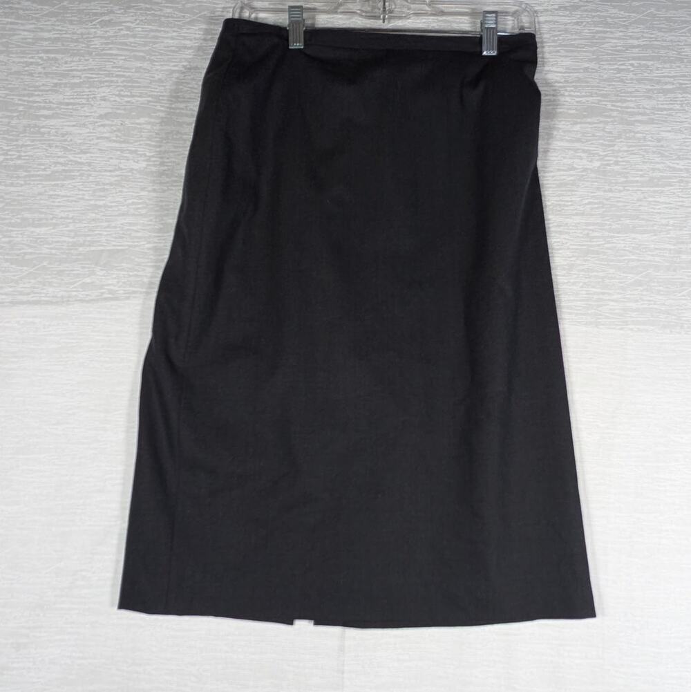 Banana Republic Womens Size 6 Black Skirt Wool Blend Midi Stretch Pencil Skirt